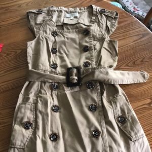Moulinette Soeurs khaki sleevles dress 6P